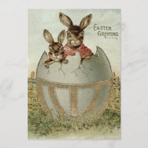 Invitación Granja de huevos de color conejo de Pascua