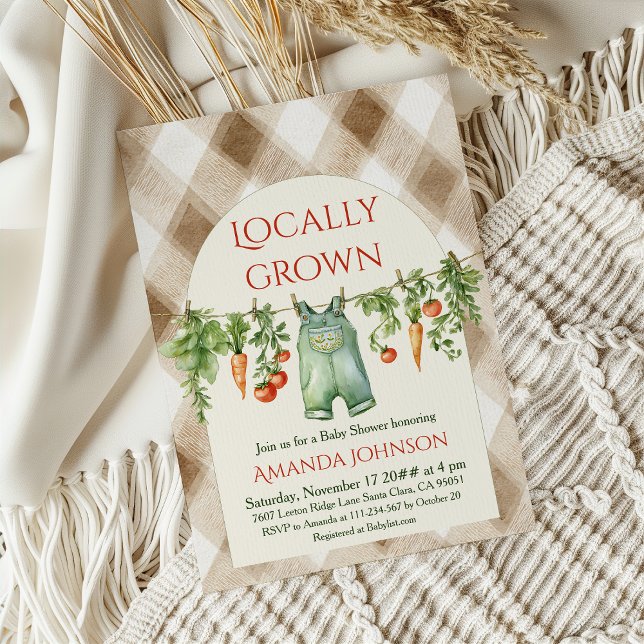 Invitación Granja de línea de ropa rústica de Baby Shower cul (Subido por el creador)