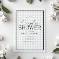 Granja gris blanca Ducha de novia de Gingham