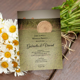 Invitación Granja Hay Bales de Campo Ducha de Boda