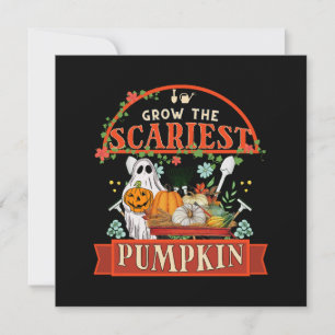 Invitación Granjero de calabazas Halloween