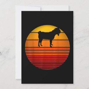 Invitación Granjero Vintage Retro Atardecer Divertido Animal