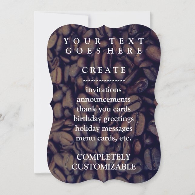 Invitación granos de café (Reverso)