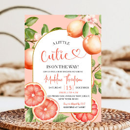 Invitación Grapefruit Citrus Tema Fruto de verano Baby Shower