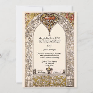 Invitación Grapevine Art Nouveau de la era victoriana por Ant
