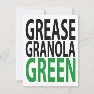 Invitación ¡grasa, granola, VERDE!