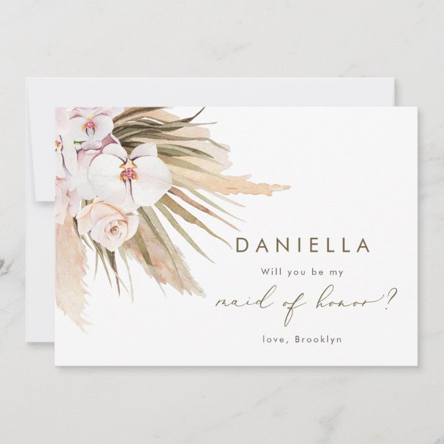 Invitación Grasa Pampas serás mi empleada de honor (Anverso)