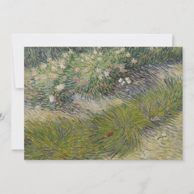 Invitación Grasa y mariposas por Vincent van Gogh (Anverso)