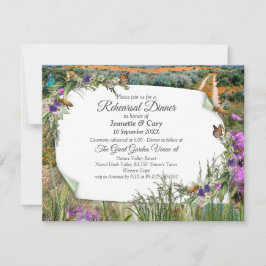 Invitación Grasas y flores de primavera ecológicas silvestres