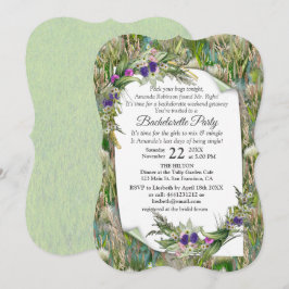 Invitación Grasas y flores de primavera ecológicas silvestres