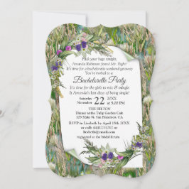 Invitación Grasas y flores de primavera ecológicas silvestres