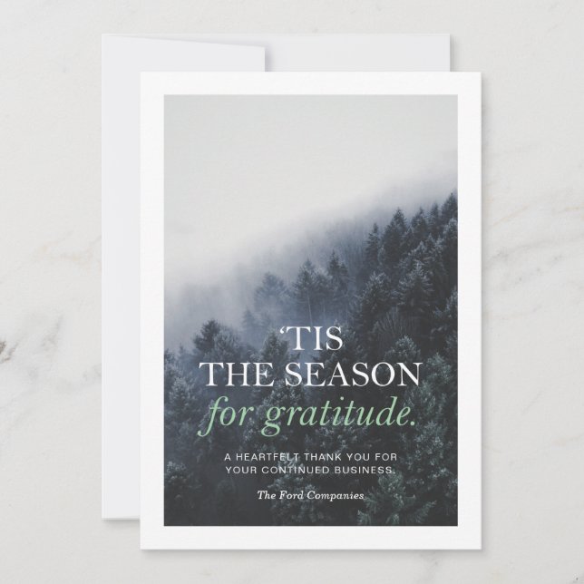 Invitación Gratitude Company Holiday Card (Anverso)