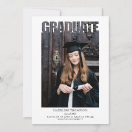 Invitación Graudación de fotos de graduados modernos