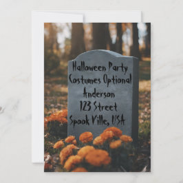Invitación Gravestona personalizada de Halloween