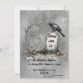 Invitación Graveyard Raven Personalizado Elegant