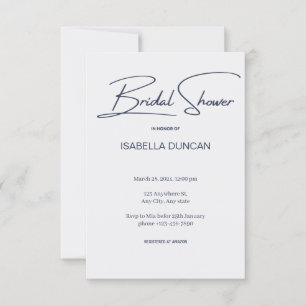 Invitación Gray Elegance Bridal Shower