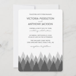 Invitación Gray Forest Range Woodland Boda