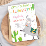 Invitación Gray Llama Birthday Invitations<br><div class="desc">Gray Llama Birthday Invitations</div>