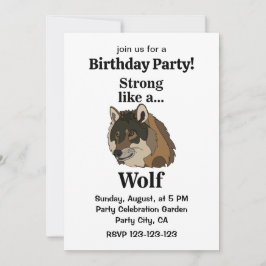 Invitación Gray Wolf Birthday Party