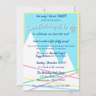 Invitación Great Birthday Bake Off Invitation