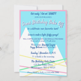 Invitación Great Birthday Bake Off Invitation | Pink Border