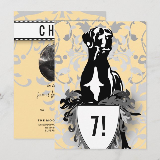 Invitación Great Dane Invitation (Anverso / Reverso)