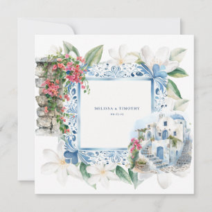 Invitación Grecia acuática   Boda Napkins