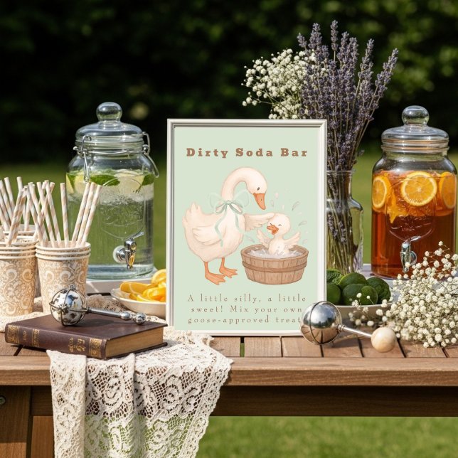 Invitación Green A Silly Goose Dirty Soda Bar Sign (Green A Silly Goose Dirty Soda Bar Sign )