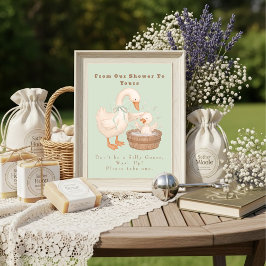 Invitación Green A Silly Goose From Our Shower To Yours Sign