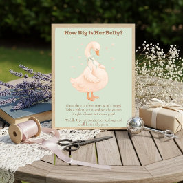 Invitación Green A Silly Goose How Big Is Her Belly 