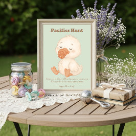 Invitación Green A Silly Goose Pacifier Hunt Baby Shower  