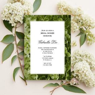 Invitación Green Annabelle Hydrangea Flor Ducha de novias