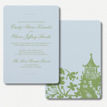 Green Blue Floral Watercolor Wedding