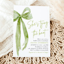 Green Bow que está atando la ducha nupcial