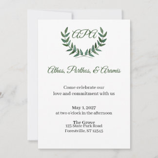 Invitación Green Branches Invitation