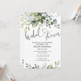 Invitación Green Bridal Shower Invitation