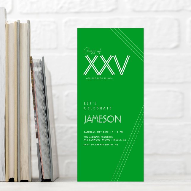Invitación Green | Clase moderna del Partido de Graduación XX (Subido por el creador)