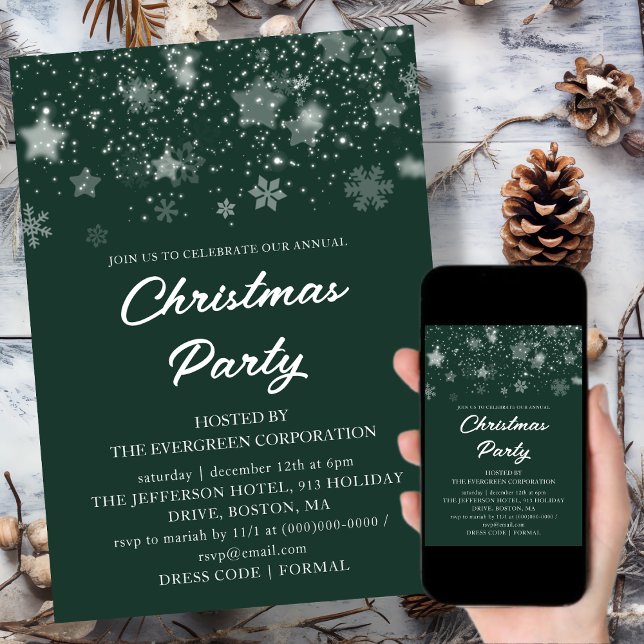 Invitación Green Corporate | Fiesta de vacaciones de Navidade (Subido por el creador)