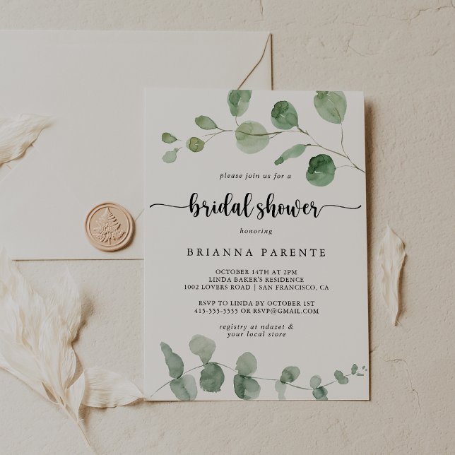 Invitación Green Delight Eucalyptus Brimpall Shower (Subido por el creador)