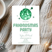 Green Disco Ball Saluda a Friendsmas Fiesta