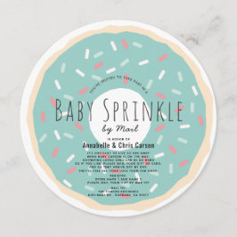 Invitación Green Donut Baby Sprinkle Shower by Mail Circle