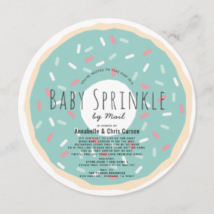 Invitación Green Donut Baby Sprinkle Shower by Mail Circle