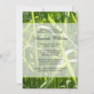 Invitación Green Field Grass Outdoor Bridal Shower