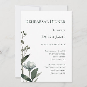 Invitación Green Floral Botanical Wedding