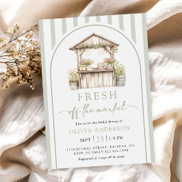Invitación Green Fresh Off The Market Bridal Shower