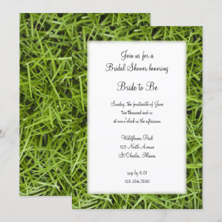 Invitación Green Grass Backyard Bridal Shower