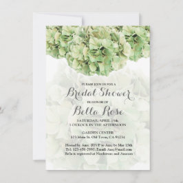 Invitación Green Hydrangea Floral Spring Bridal Shower Card