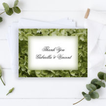 Green Hydrangea Flower Boda Gracias Notas
