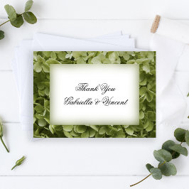 Invitación Green Hydrangea Flower Boda Gracias Notas