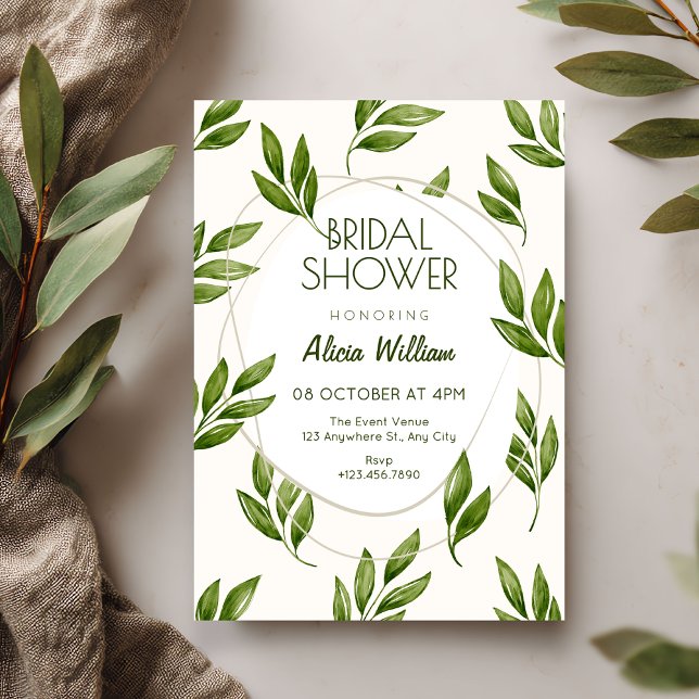 Invitación Green Leaves  (Subido por el creador)
